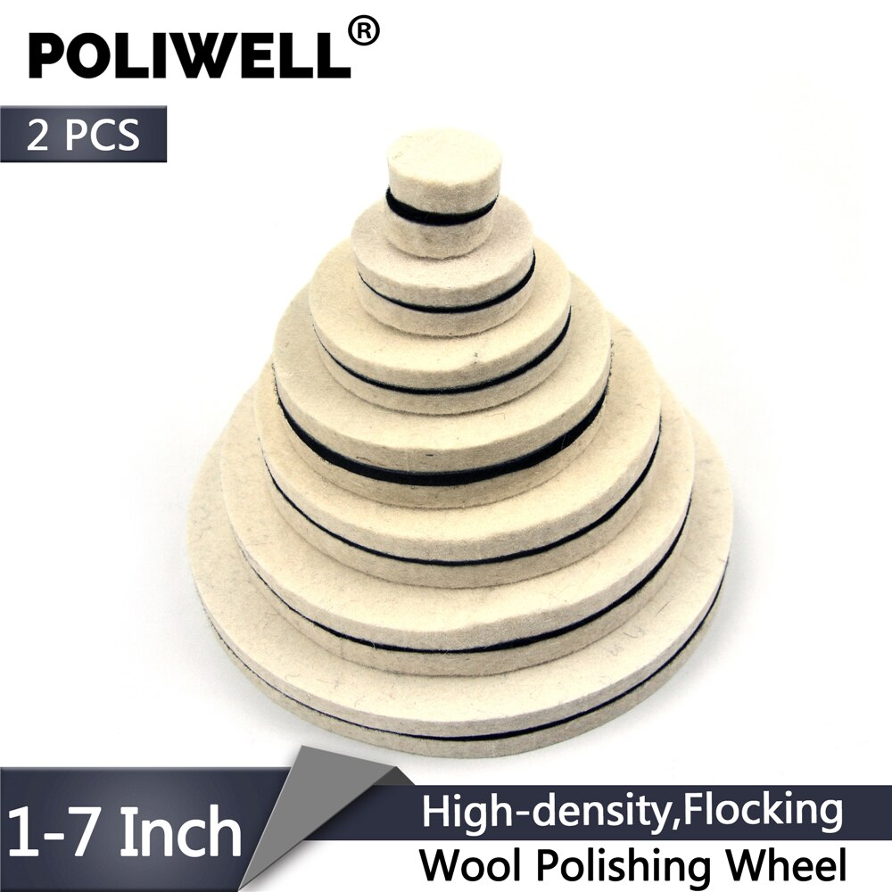 Poliwell 2 pcs 1/2/3/5/6/7 inch flocking wool Ʈ ..